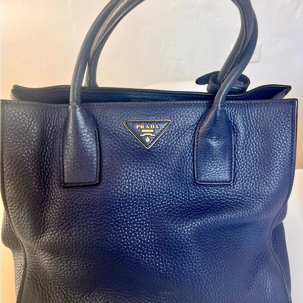 Vintage Prada Convertible Tote - Navy
